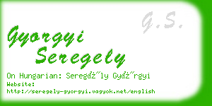 gyorgyi seregely business card